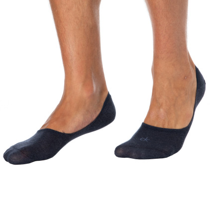 Lot de 3 Paires de Chaussettes Invisibles Mid Cut Bleu Denim Calvin Klein