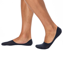 Lot de 3 Paires de Chaussettes Invisibles Mid Cut Bleu Denim Calvin Klein