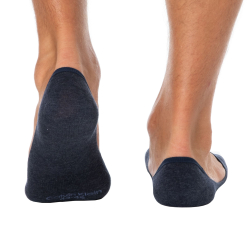 Lot de 3 Paires de Chaussettes Invisibles Mid Cut Bleu Denim Calvin Klein