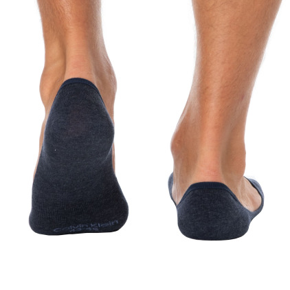 Lot de 3 Paires de Chaussettes Invisibles Mid Cut Bleu Denim Calvin Klein