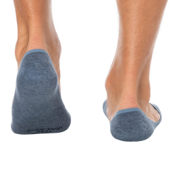 Lot de 3 Paires de Chaussettes Invisibles Mid Cut Bleu Denim Calvin Klein