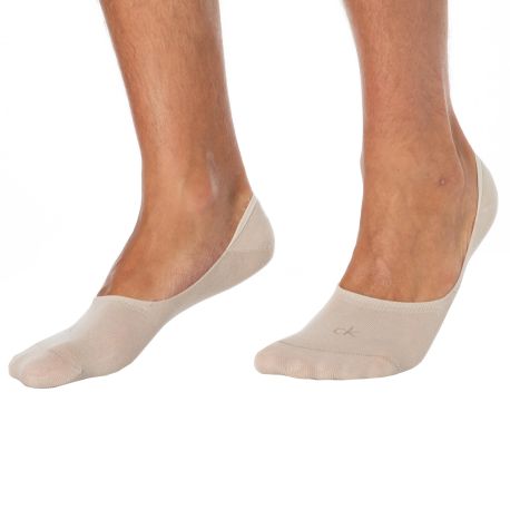 Calvin Klein Lot de 3 Paires de Chaussettes Invisibles Mid Cut Chair