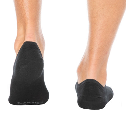 Lot de 3 Paires de Chaussettes Invisibles High Cut Noires Calvin Klein