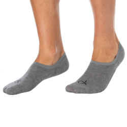 Calvin Klein 3-Pack High Cut Invisible Socks - Heather Grey - Charcoal - Black