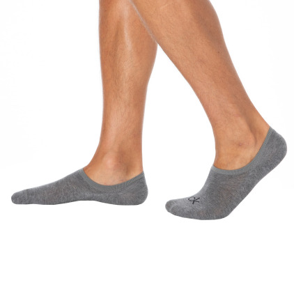 Lot de 3 Paires de Chaussettes Invisibles High Cut - Gris Chiné - Anthracite - Noir Calvin Klein