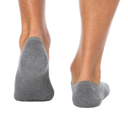 Lot de 3 Paires de Chaussettes Invisibles High Cut - Gris Chiné - Anthracite - Noir Calvin Klein
