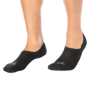 Calvin Klein Lot de 3 Paires de Chaussettes Invisibles High Cut - Gris Chiné - Anthracite - Noir