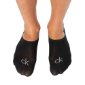 Calvin Klein Lot de 3 Paires de Chaussettes Invisibles High Cut - Gris Chiné - Anthracite - Noir
