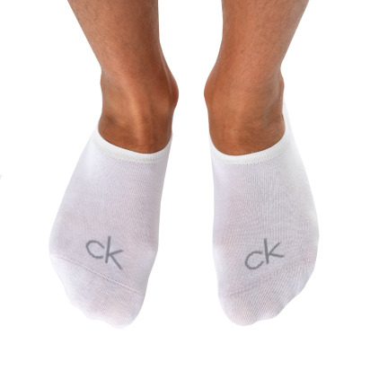 Lot de 3 Paires de Chaussettes Invisibles High Cut Blanches Calvin Klein