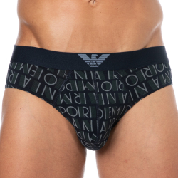 Emporio Armani All Over Logo Briefs - Blue