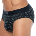 Emporio Armani All Over Logo Briefs - Blue