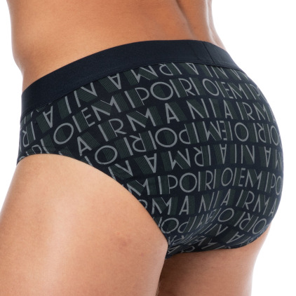 Slip All Over Logo Bleu Emporio Armani