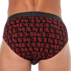 Emporio Armani All Over Logo Briefs - Rhubarb