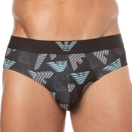 Slip All Over Printed Microfiber Chocolat Emporio Armani