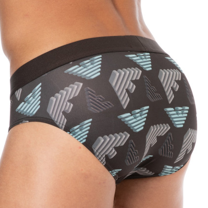 Slip All Over Printed Microfiber Chocolat Emporio Armani