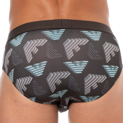 Slip All Over Printed Microfiber Chocolat Emporio Armani