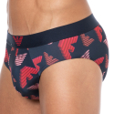 Emporio Armani All Over Printed Microfiber Briefs - Navy