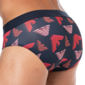 Emporio Armani All Over Printed Microfiber Briefs - Navy