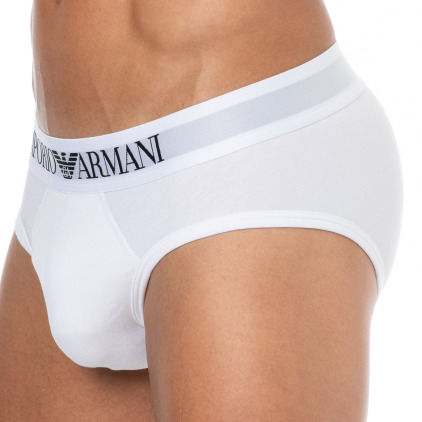 Emporio Armani Essential Cotton Briefs - White