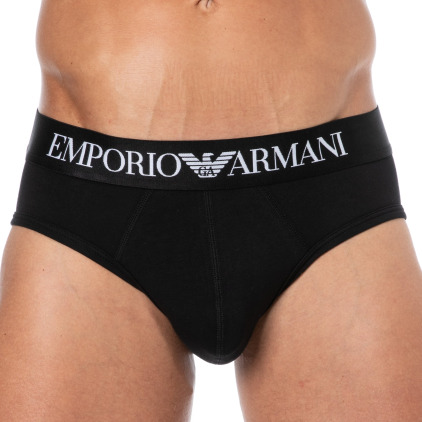 Slip Essential Coton Noir Emporio Armani