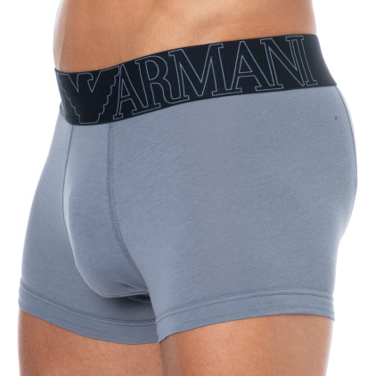 Boxer Megalogo Coton Gris Pierre Emporio Armani