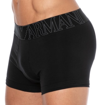 Boxer Megalogo Coton Noir Emporio Armani