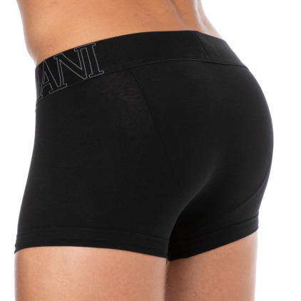 Boxer Megalogo Coton Noir Emporio Armani