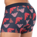 Emporio Armani All Over Printed Microfiber Boxer Briefs - Navy