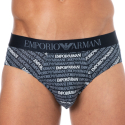 Emporio Armani Classic Pattern Mix Cotton Briefs - Navy - Logo