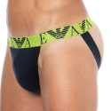 Emporio Armani Bold Monogram Cotton Jock - Navy - Lime