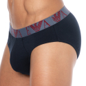 Emporio Armani Bold Monogram Cotton Briefs - Navy