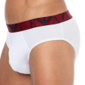Emporio Armani Bold Monogram Cotton Briefs - White