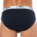 Emporio Armani Lot de 3 Slips Bold Monogram Coton Bleu Marine