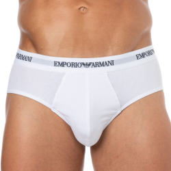Lot de 3 Slips Core Logoband Coton Blancs Emporio Armani