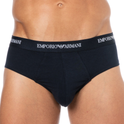 Emporio Armani 3-Pack Core Logoband Cotton Briefs - Navy