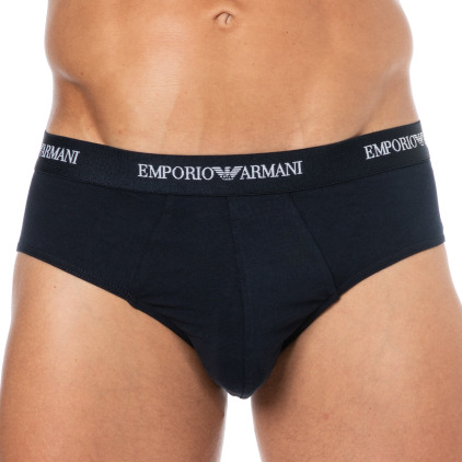 Lot de 3 Slips Core Logoband Coton Bleu Marine Emporio Armani