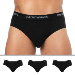 Emporio Armani 3-Pack Core Logoband Briefs - Black