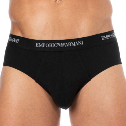 Lot de 3 Slips Core Logoband Noirs Emporio Armani