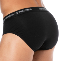 Emporio Armani 3-Pack Core Logoband Briefs - Black