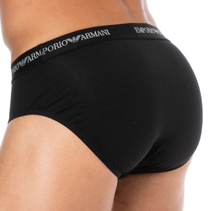 Lot de 3 Slips Core Logoband Noirs Emporio Armani