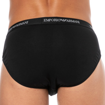 Lot de 3 Slips Core Logoband Noirs Emporio Armani