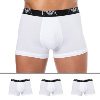 Lot de 3 Boxers Bold Monogram Coton Blancs Emporio Armani