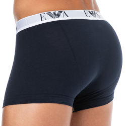 Lot de 3 Boxers Bold Monogram Coton Bleu Marine Emporio Armani