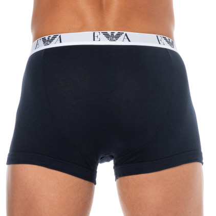 Lot de 3 Boxers Bold Monogram Coton Bleu Marine Emporio Armani