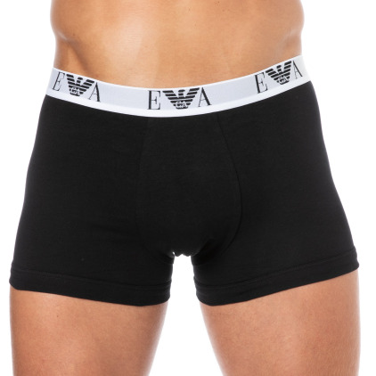 Lot de 3 Boxers Bold Monogram Coton Noirs Emporio Armani