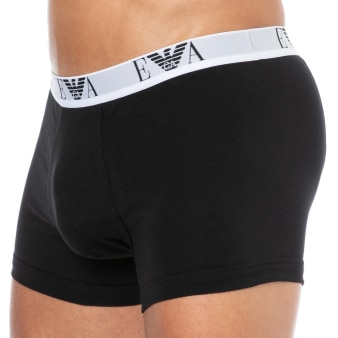 Lot de 3 Boxers Bold Monogram Coton Noirs Emporio Armani