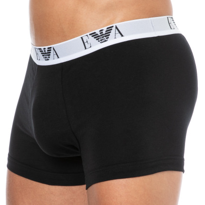 Lot de 3 Boxers Bold Monogram Coton Noirs Emporio Armani