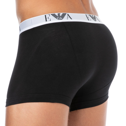 Lot de 3 Boxers Bold Monogram Coton Noirs Emporio Armani