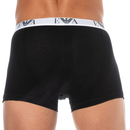 Lot de 3 Boxers Bold Monogram Coton Noirs Emporio Armani