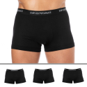 Emporio Armani 3-Pack Core Logoband Boxer Briefs - Black
